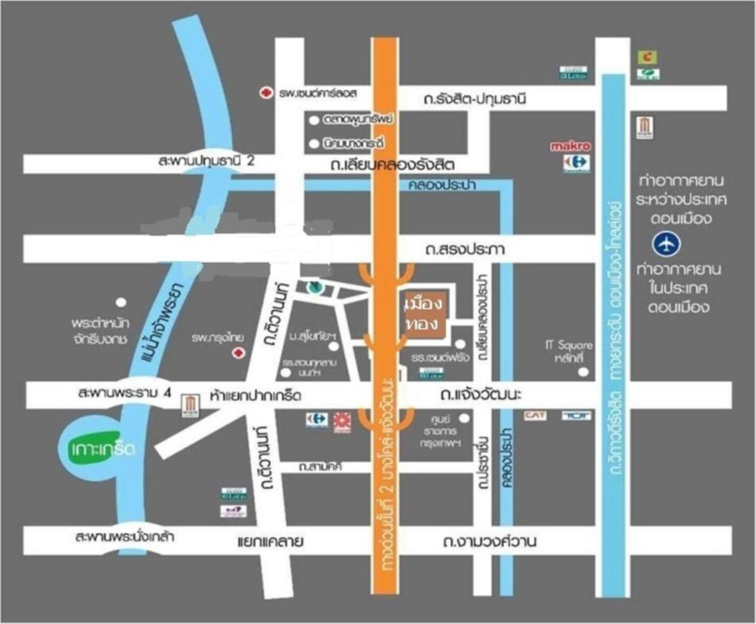ป็อปปูล่าคอนโด เมืองทองธานี ใกล้ Impact 酒店 公寓 Bangkok Buitenkant foto